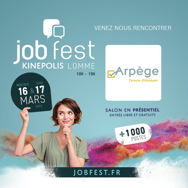 You are currently viewing Arpège au Jobfest les 16 et 17 Mars !